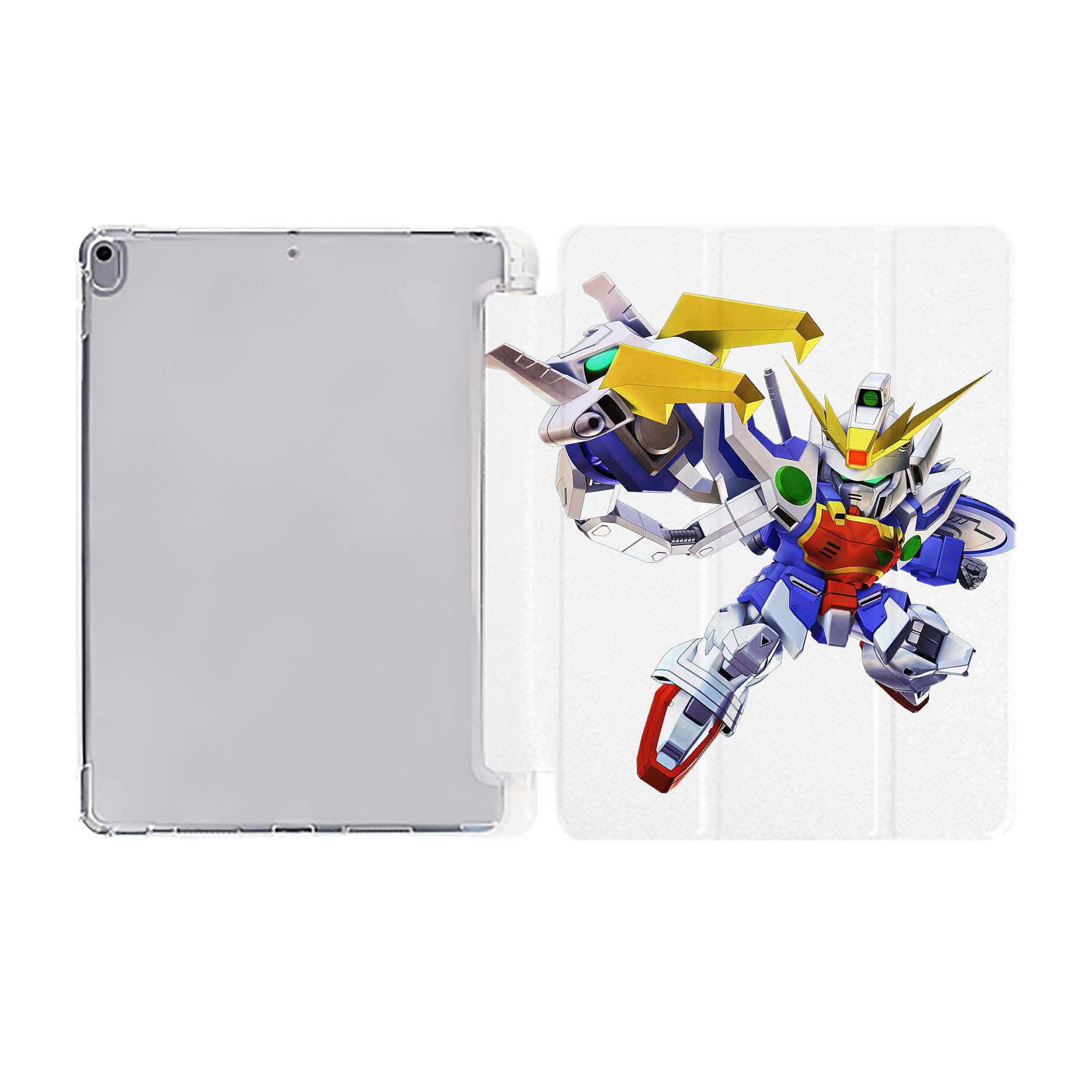 （画像用） 機動戦士ガンダム Mobile Suit Gundam IPad ケース ペン収納付き 三つ折りスタンド PUレザー×シリコン 対応機種9.5/10.5/10.9インチ